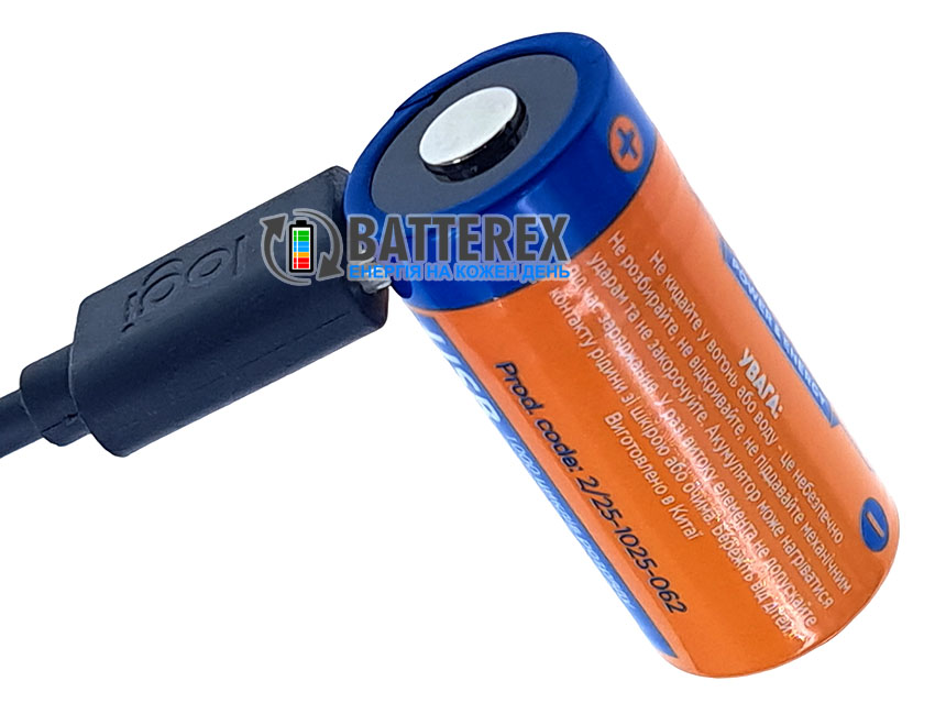 Акумулятори Li-ion CR123 16340 Quantum 900mah USB Type-C