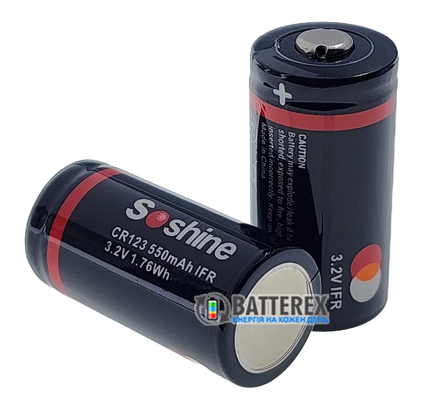 16340 CR123A Soshine 550mah 3.2V LiFePO4 16340 CR123A Soshine 550mah 3.2V LiFePO4