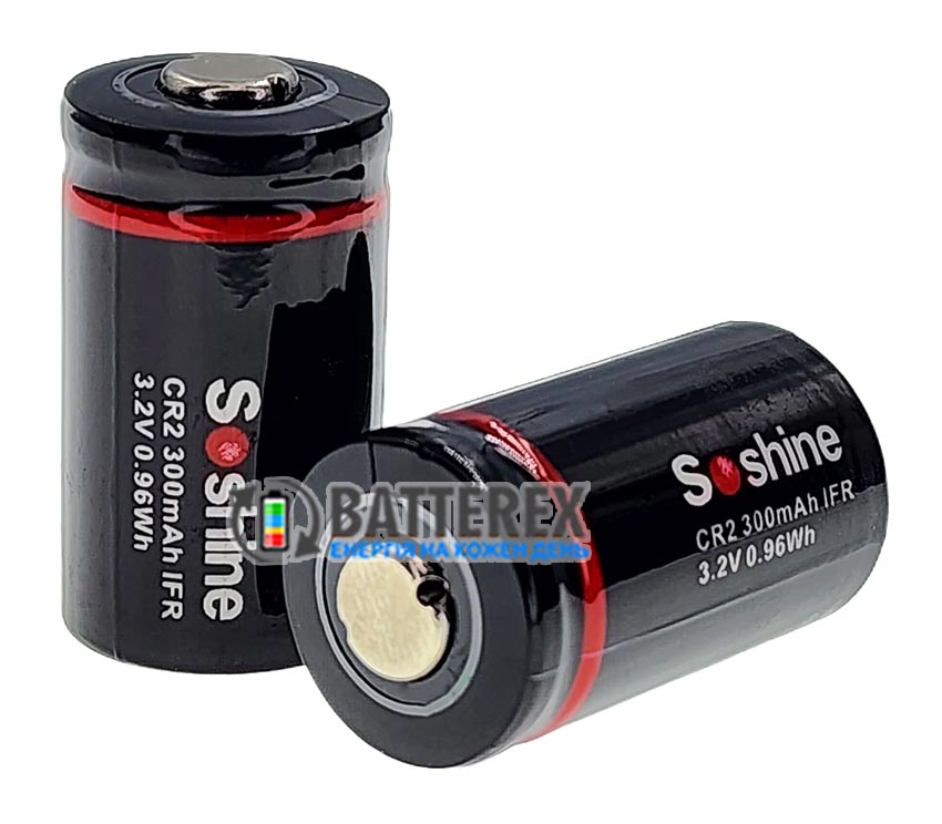 Аккумулятор CR2 15266 Soshine 300mah LiFePO4 3.2V