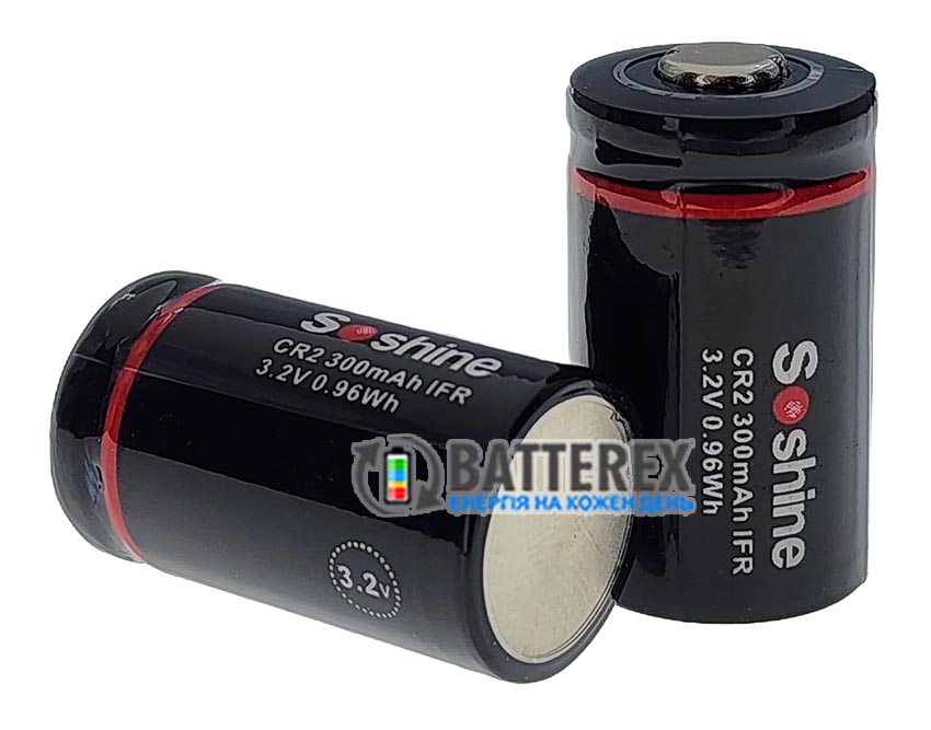 Аккумулятор CR2 15266 Soshine 300mah LiFePO4 3.2V