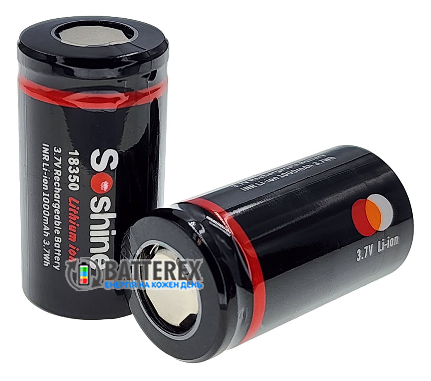 Аккумулятор 18350 Soshine 1000mah