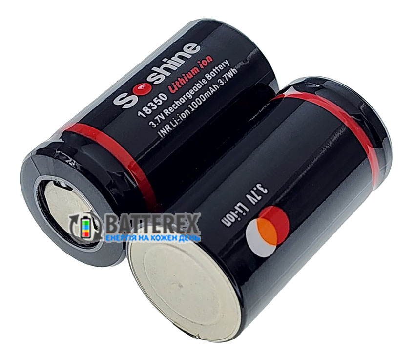 Аккумулятор 18350 Soshine 1000mah 8A