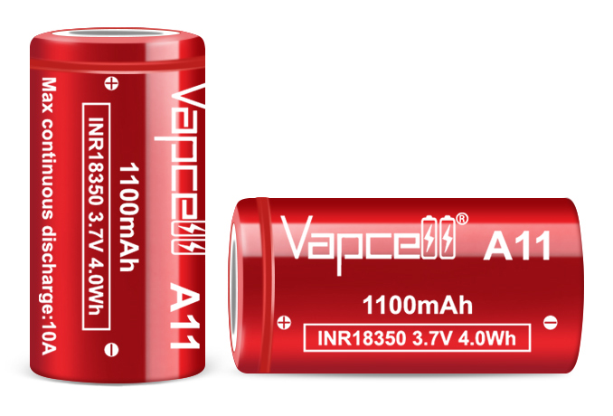 18350 Vapcell A11 INR 1100mah 3.7V 10А 18350 Vapcell A11 INR 1100mah 3.7V 10А