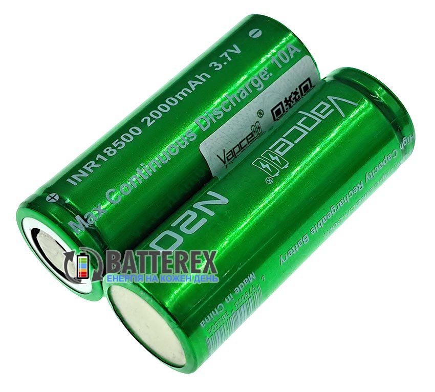 Акумулятор 18500 Li-ion Vapcell INR N20 2000mah 3.7V 10A