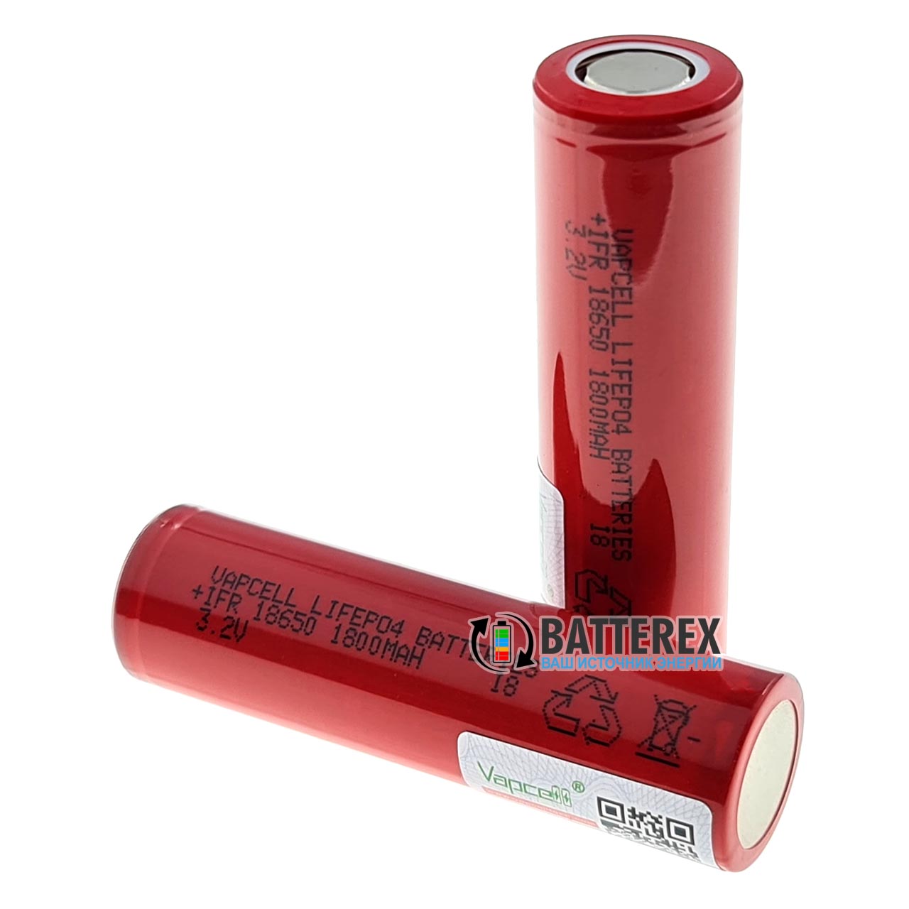 Аккумулятор 18650 Vapcell IFR 1800mah 3.2V LiFePO4