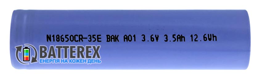 18650 BAK N18650CR-35E 3500mAh 3.6V 10.5A 18650 BAK N18650CR-35E 3500mAh 3.6V 10.5A
