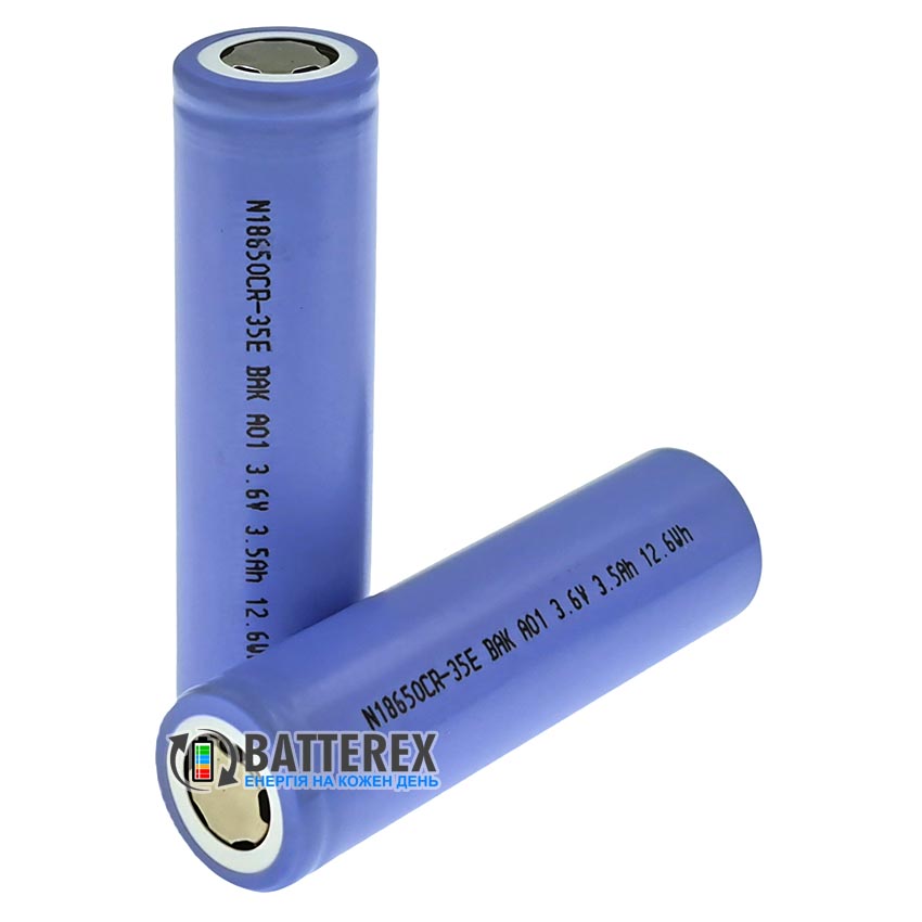 Акумулятори Li-ion 18650 BAK 3500mah 10.5A Акумулятори Li-ion 18650 BAK 3500mah 10.5A