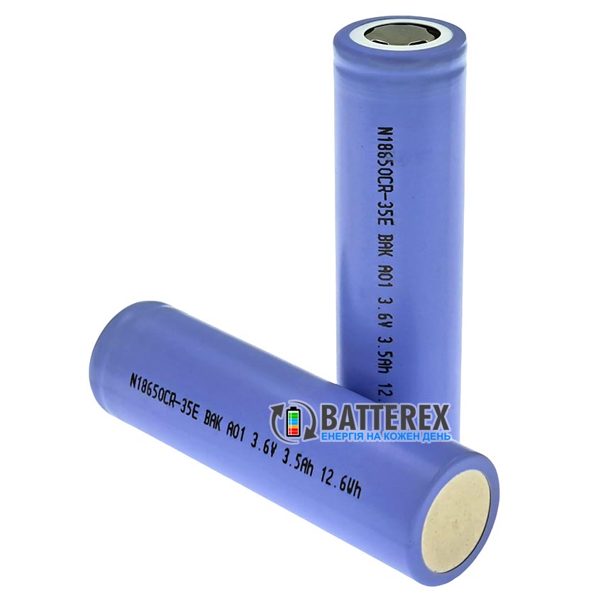 Акумулятор Li-ion 18650 BAK 3500mah 10.5A Акумулятор Li-ion 18650 BAK 3500mah 10.5A