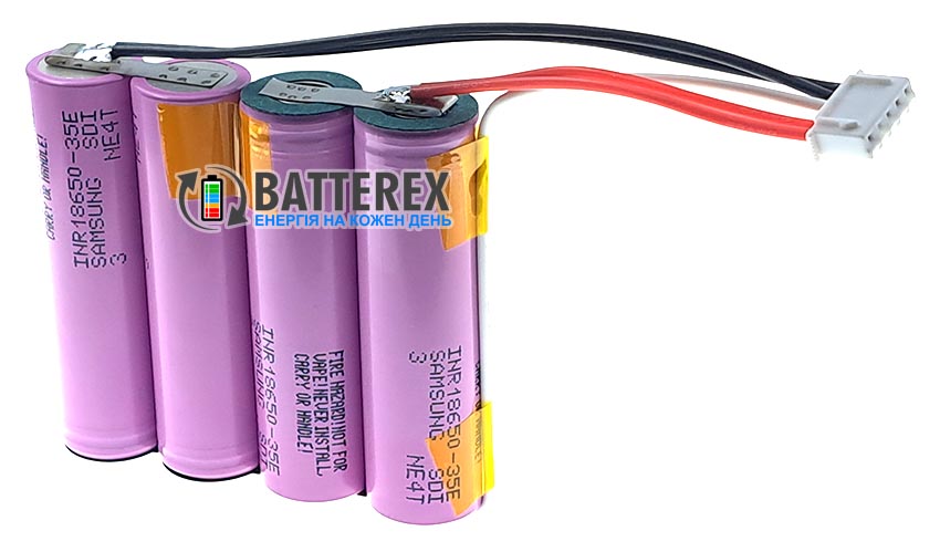 Батарея 2S2P 8.4V 7000mah із дротами та конектором із 4х акумуляторів 18650 Samsung INR 35E 3500mah для роутера, ДБЖ