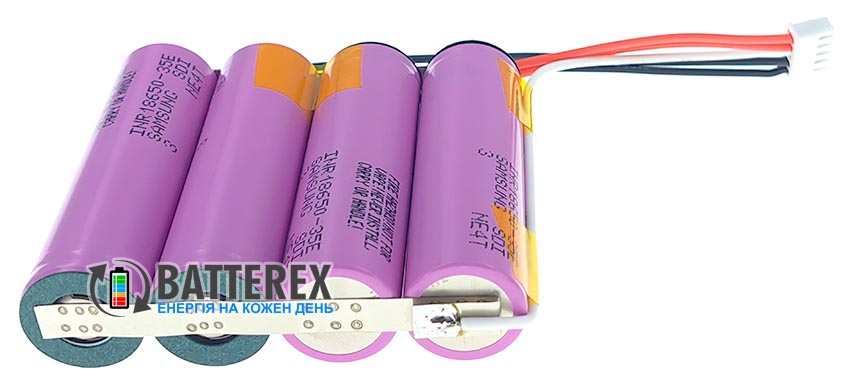 18650 2S2P 7.4-8.4V 7000mah із дротами та конектором