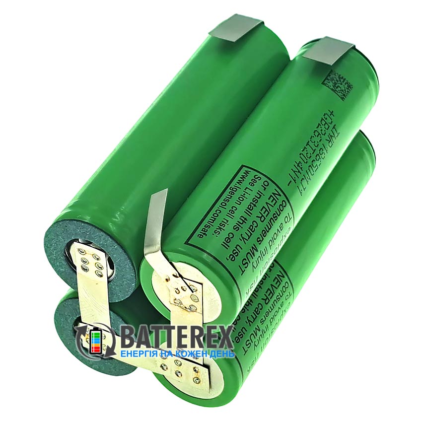 Збірка 2S2P 7.4-8.4V 7000mah із 4х акумуляторів 18650 LG INR MJ1 3500mah 10A