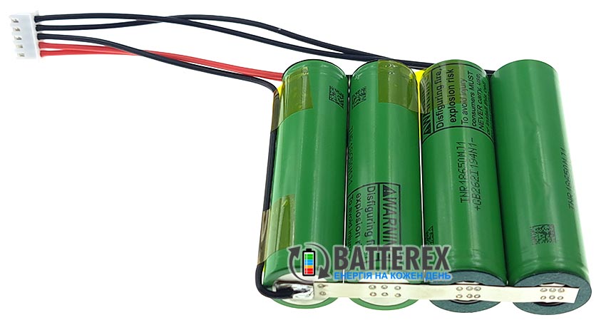 Акумуляторна збірка батарея для UPS роутера 2S2P 8.4V 7000mah із дротами та конектором 5-pin із 4х акумуляторів 18650 LG INR18650 MJ1 3500mah