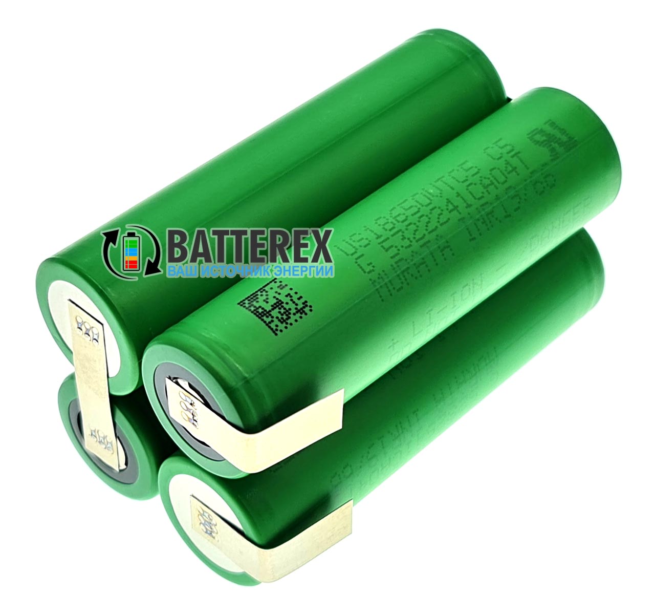 Збірка 18650 4S 14.8-16.8V 30/60A 2600mah з 4х акумуляторів 18650 Sony Murata VTC5 (прямокутна)