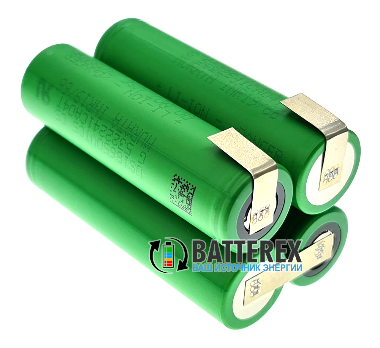 Збірка 18650 4S 14.8-16.8V 30/60A 2600mah з 4х акумуляторів 18650 Sony Murata VTC5 (прямокутна)