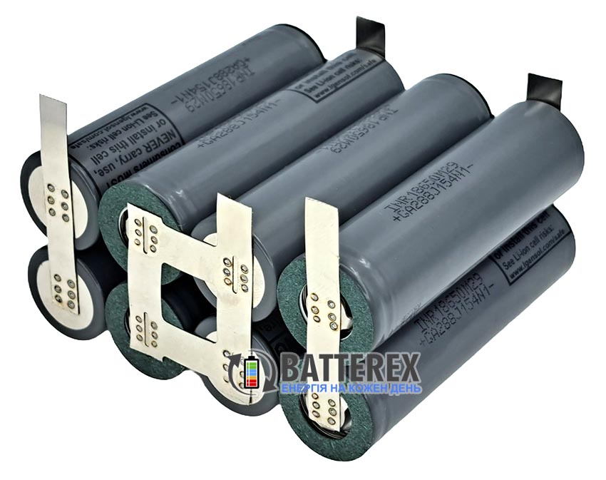 Акумуляторна збірка 4S2P 14.8-16.8V 12A 5700mah
