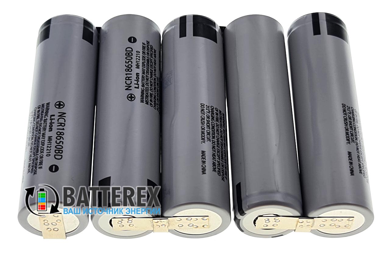 Сборка 5S 18.5-21V 10A 3200mah из 5 аккумуляторов 18650 Panasonic NCR18650BD 3200mah