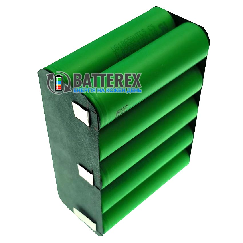 сборка 5S2P 21V 60A 5200mah из 10 аккумуляторов 18650 Sony Murata VTC5 2600mah, силовые провода AWG12 и разъём XT60, балансировочный разъём 6-pin, термоусадка