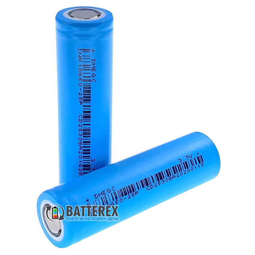 Аккумулятор высокотоковый 18650 DMEGC INR18650 25P 2500mAh 3.7V с постоянной токоотдачей до 35A
