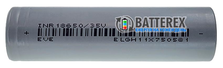 Акумулятор 18650 EVE INR18650-35V 3500mAh 3.6V 10A
