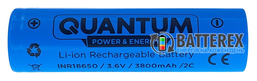 18650 Quantum INR18650 3800mAh 3.6V 8A