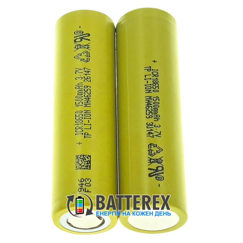 Аккумулятор 18650 высокотоковый Tenpower ICR18650-15SG 1500mAh 3.6V постоянный ток 30A Аккумулятор 18650 высокотоковый Tenpower ICR18650-15SG 1500mAh 3.6V постоянный ток 30A