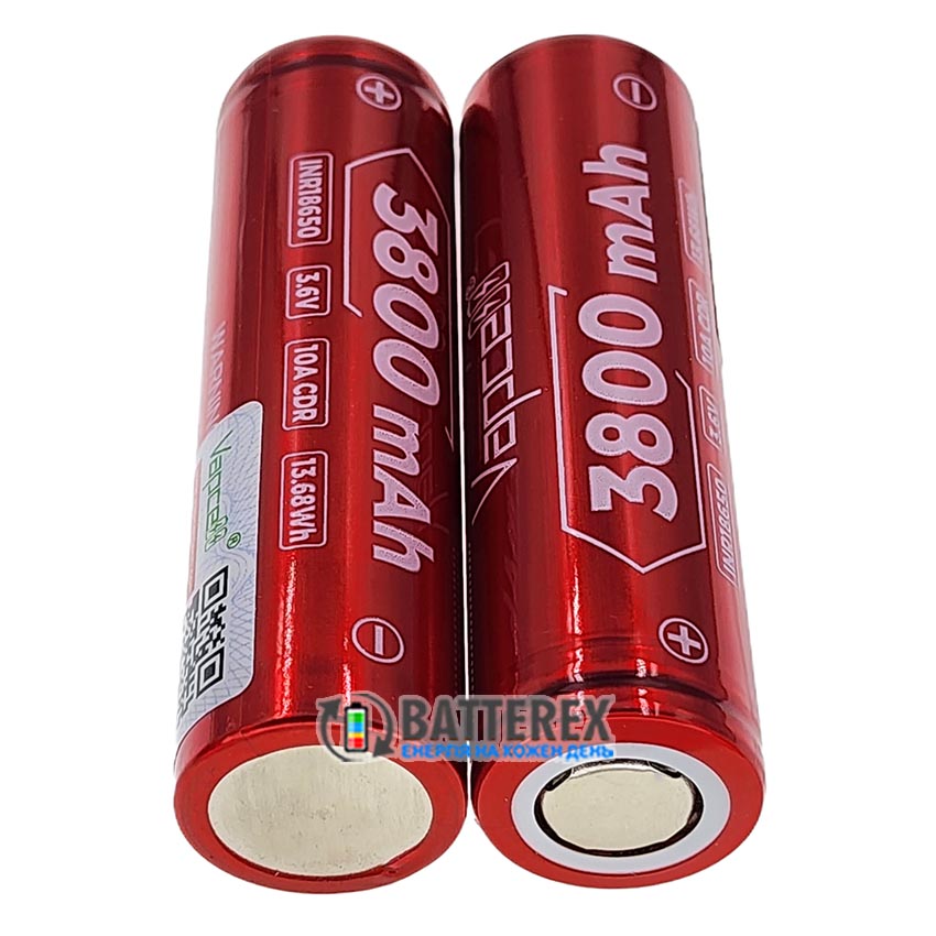 Аккумулятор Li-ion 18650 Vapcell INR F38 3800mah 3.6V 10A высокотоковый