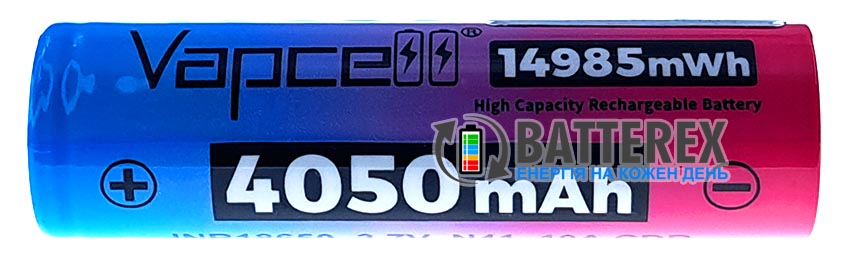18650 Vapcell INR N41 4050mah 3.7V 10A