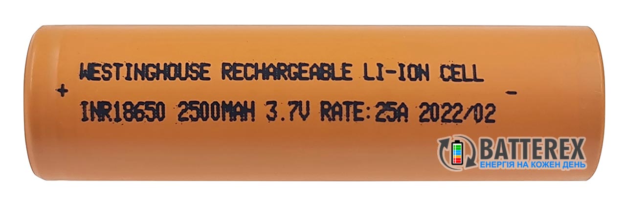 18650 Westinghouse INR18650 2500mAh 3.7V 25A