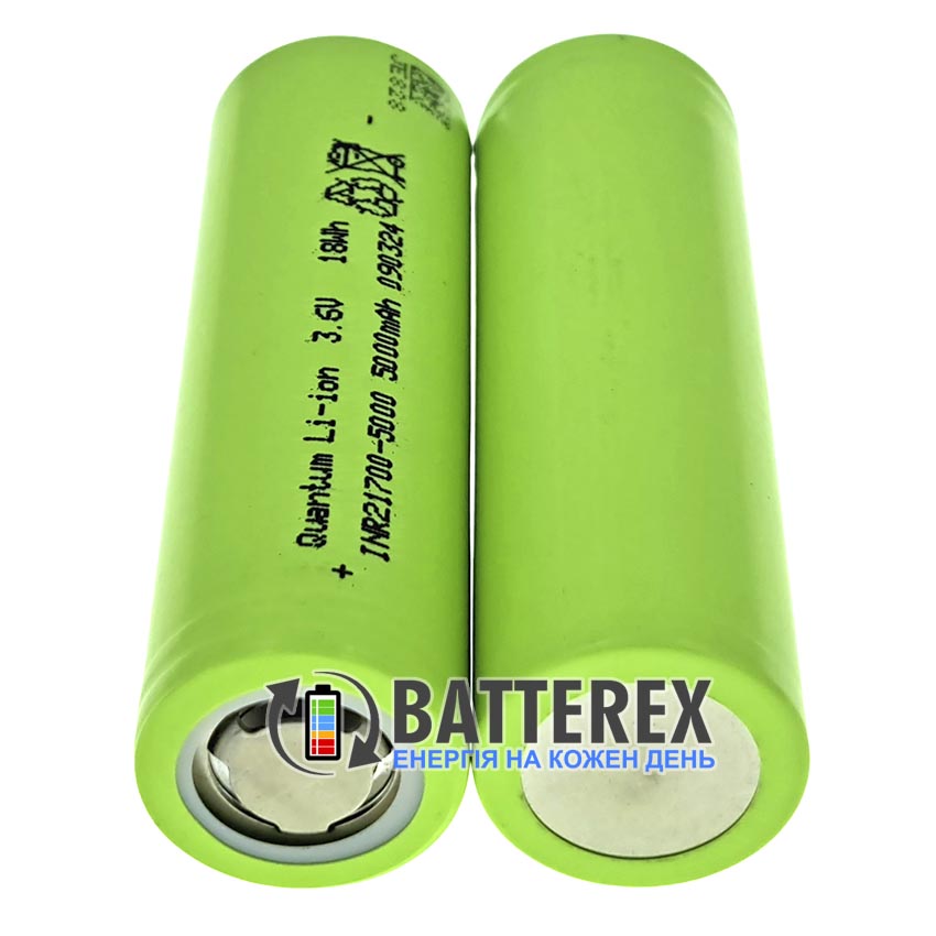 Акумулятор високотоковий 21700 Quantum INR21700FH 5000mah 3.6V 5C 25A