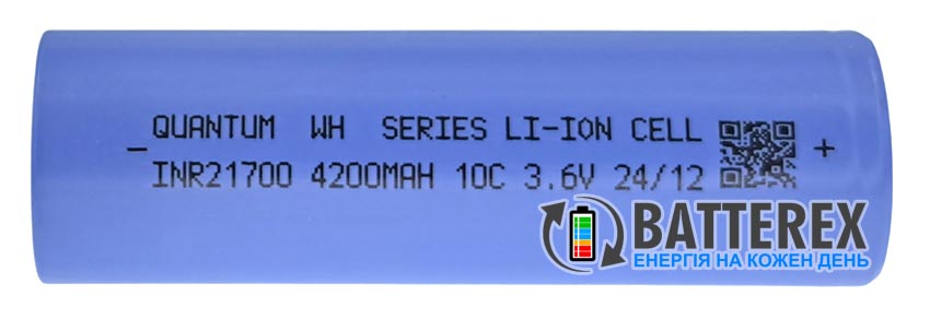 21700 Quantum INR21700 WH Series 4200mAh 3.6V 10C 42A 21700 Quantum INR21700 WH Series 4200mAh 3.6V 10C 42A