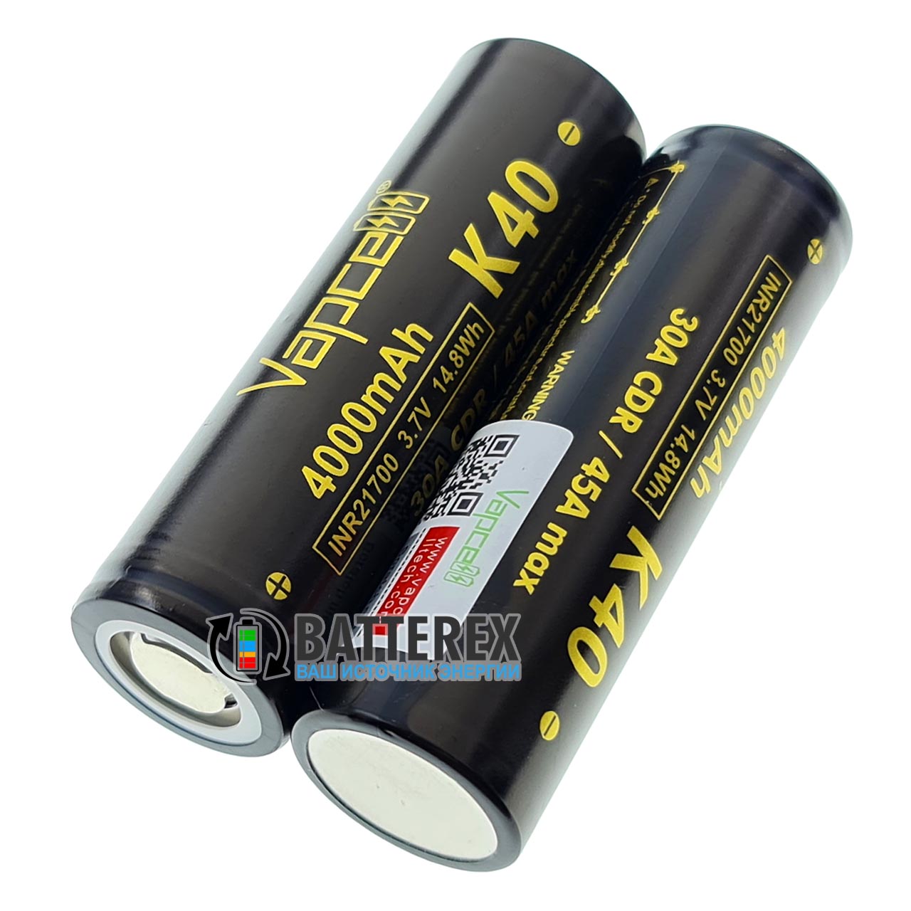 21700 Vapcell INR K40 4000mah 3.7V 30/45A высокотоковый 21700 Vapcell INR K40 4000mah 3.7V 30/45A высокотоковый