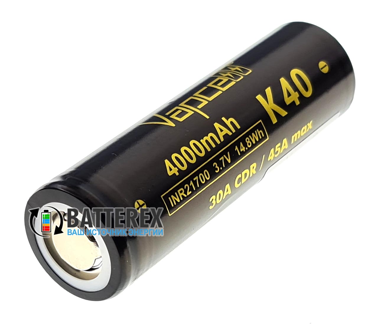 Аккумулятор 21700 Vapcell K40 3.7V 4000mah Аккумулятор 21700 Vapcell K40 3.7V 4000mah