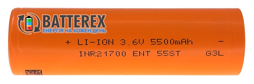 21700 ENT INR21700-55ST 5500mAh 3.6V 50A