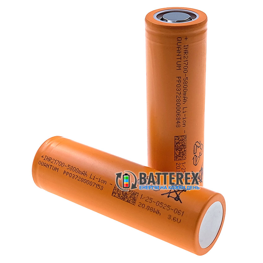 Аккумулятор высокотоковый 21700 Quantum INR21700 WH Series 5800mah 3.6V 3C 17A