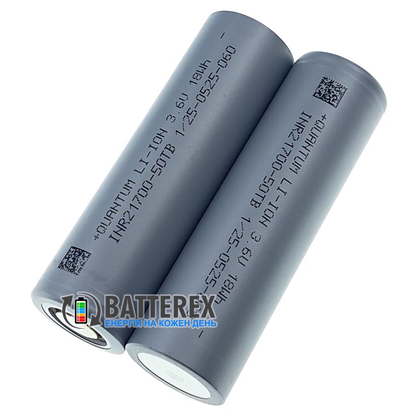 Аккумулятор высокотоковый 21700 Quantum INR21700-50TB 5000mah 3.6V 60A - аналог Molicel P50B
