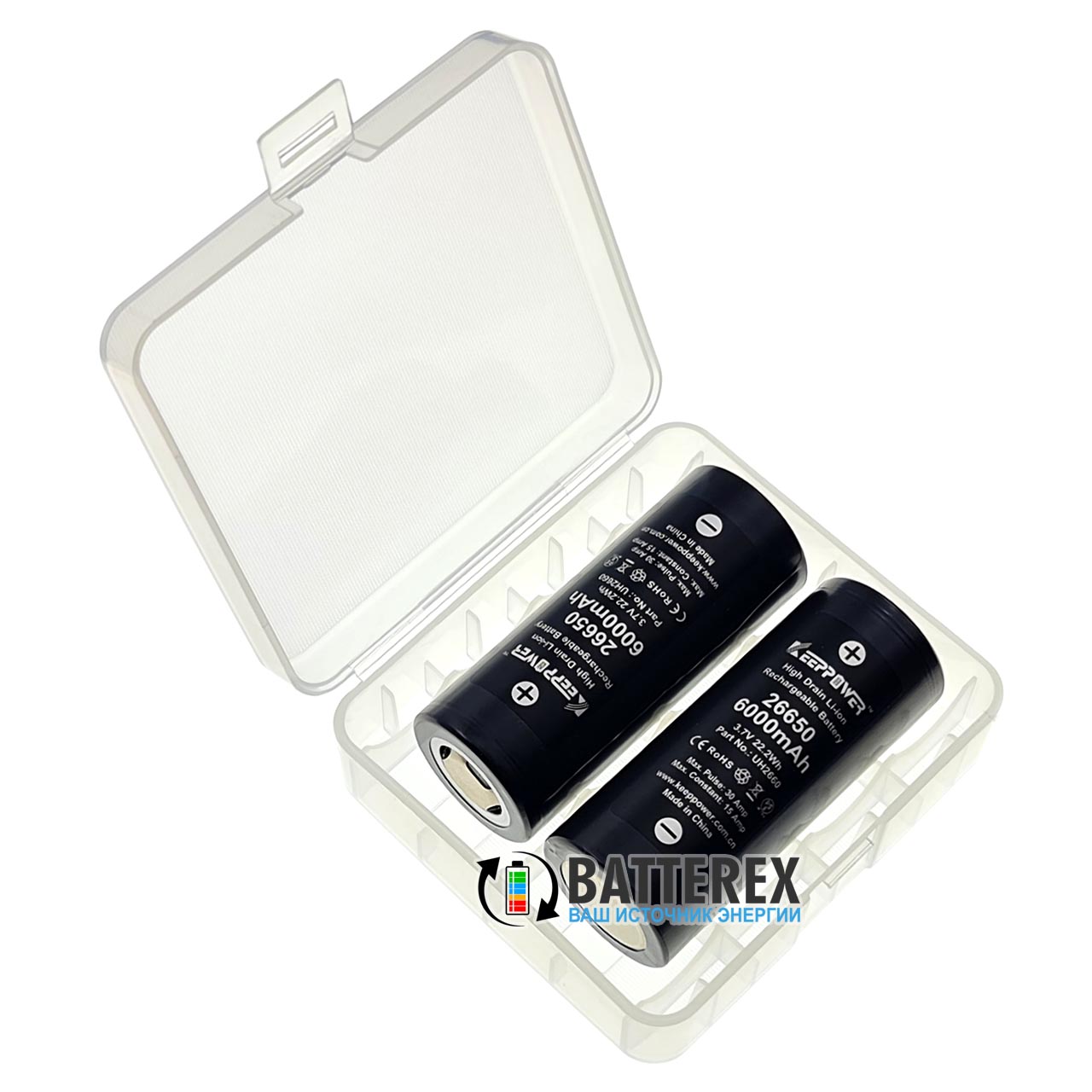 Аккумулятор 26650 Keeppower 6000mah 3,7V 20A без защиты