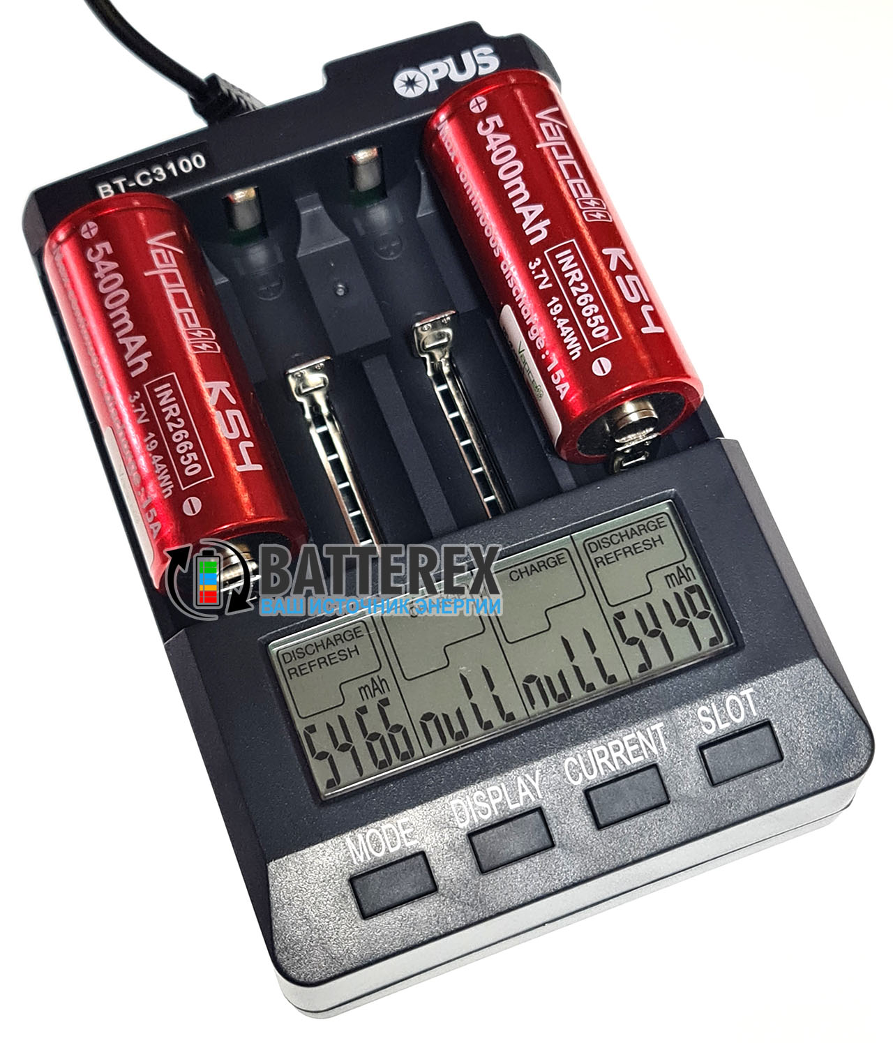 тест 26650 Vapcell INR 5400mah 3.7V 15A