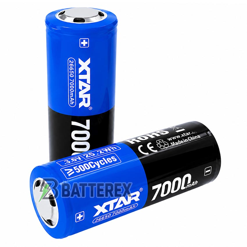 26650 XTAR 7000mah 3.6V 10A Protected
