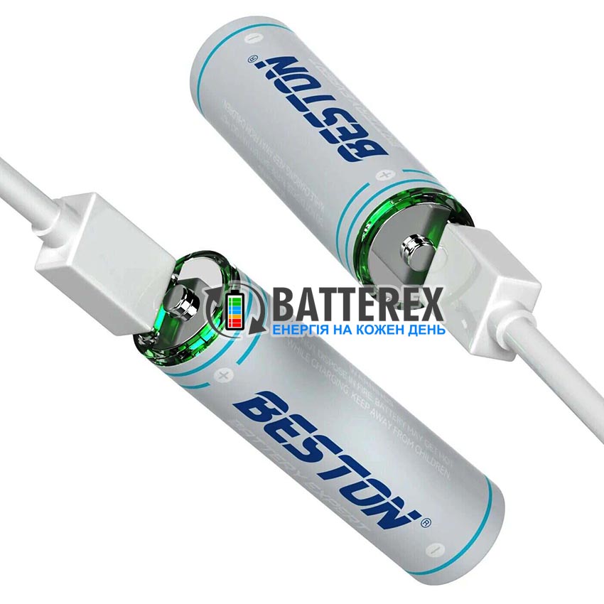 AA Li-ion Beston 2200mWh 1460mAh 1.5V Protected USB Type-C