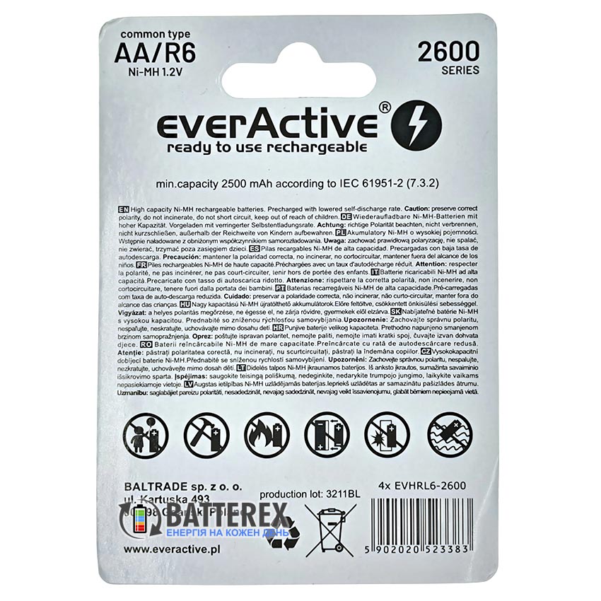 AA EverActive 2600 AA EverActive 2600