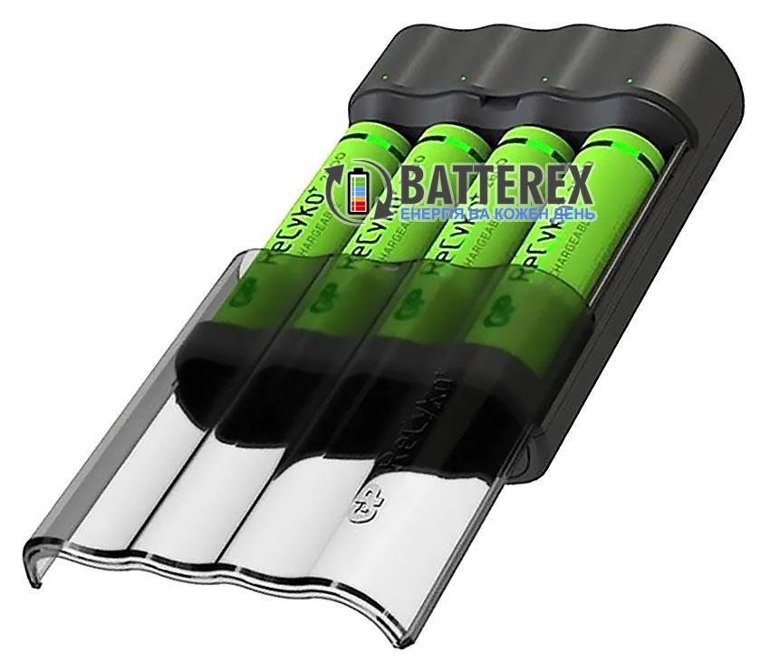 Зарядное устройство с функцией повербанка GP X411 Anyway + 4 аккумулятора AA GP Recyko 2700mah