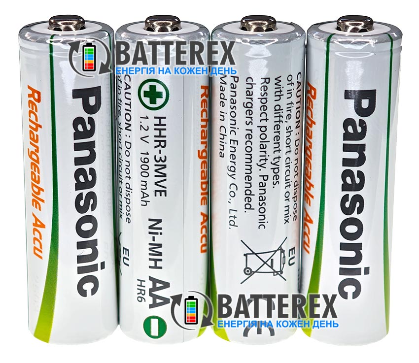 Акумулятори AA Panasonic 1900mah 1.2V HHR-3MVE Акумулятори AA Panasonic 1900mah 1.2V HHR-3MVE