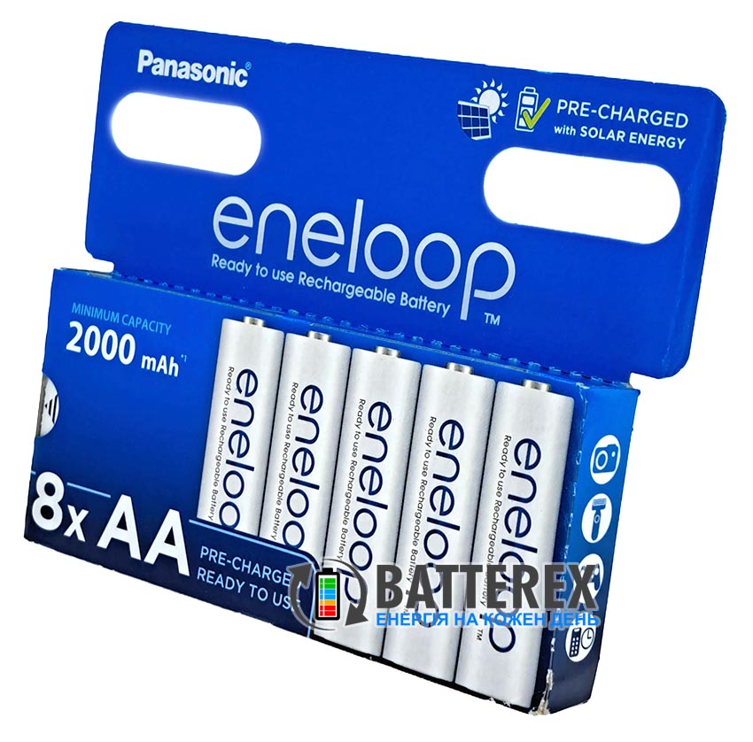 Акумулятори AA Panasonic Eneloop 2000 mah BK-3MCDE 8HH EcoBox