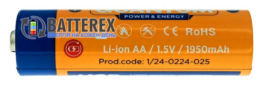 AA Li-ion Quantum 1.5V 1950mah Type-C
