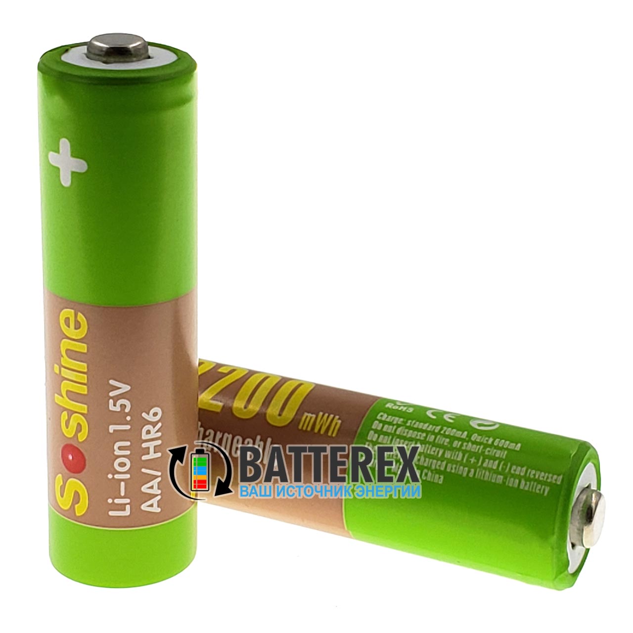 AA Li-ion Soshine 2200mWh 1.5V AA Li-ion Soshine 2200mWh 1.5V
