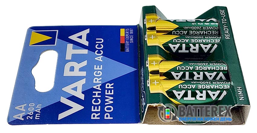 Акумулятори AA Varta R2U 2600 mah Pre-Charged, оригінальний блістер 4 шт., Німеччина