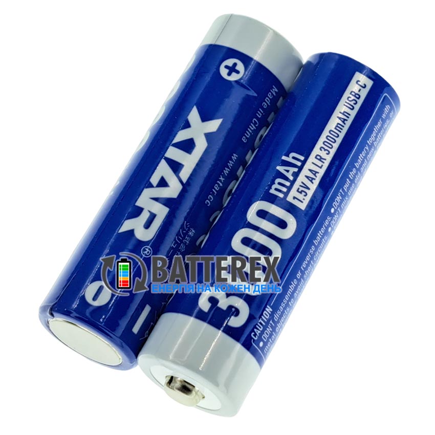 AA Li-ion XTAR 3000mAh 1.5V LR USB Type-C