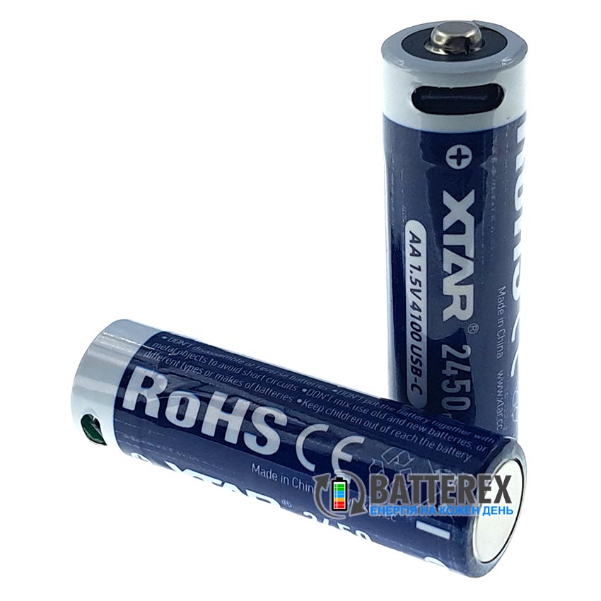 купити літієвий АА акумулятор 1.5V XTAR 4100mWh 2450mah