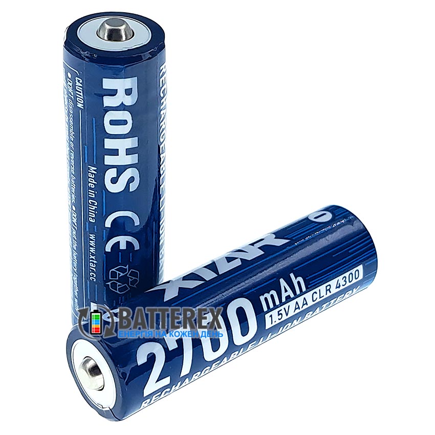 AA Li-ion XTAR 4300mWh 2700mAh 1.5V CLR