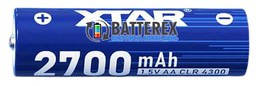 AA Li-ion 1.5V XTAR 4300mWh 2700mah CLR